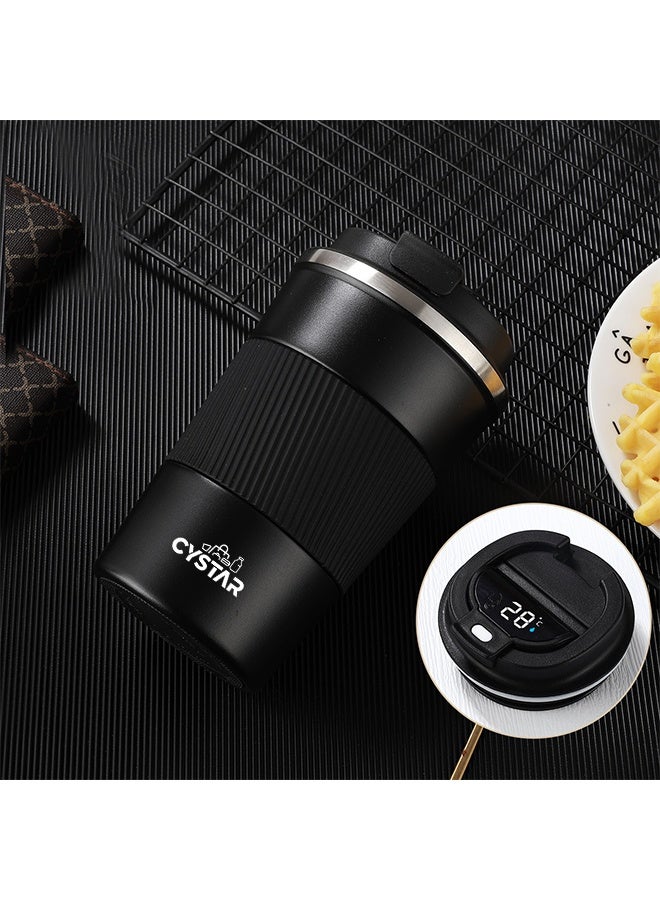 CYSTAR Travel Coffee Mug 510ML/17oz With LED Temperature Display Stainless Steel Vacuum Ice and Hot Drinks Insulated Tumbler for Home Office Outdoor Works Car Black - Image 1
