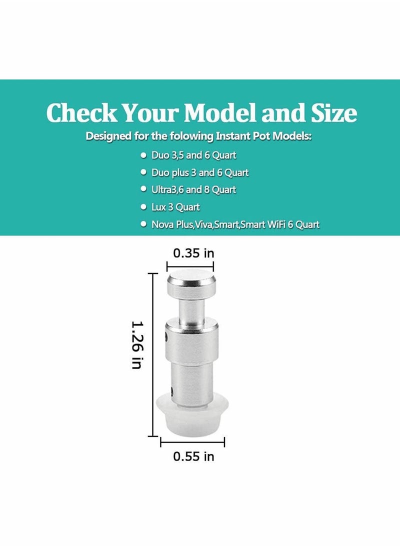 KASTWAVE - Steam Release Handle Original Float Valve Replacement Parts Universal Pressure Valve For Instant Pot With 3 Silicone Caps Gaskets For Instant Ultra 3 6 8 Qt For Electric Pressure Cooker - Image 1