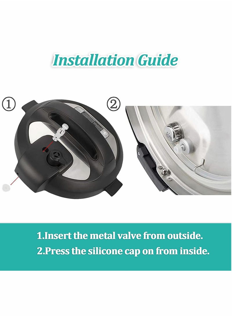 KASTWAVE - Steam Release Handle Original Float Valve Replacement Parts Universal Pressure Valve For Instant Pot With 3 Silicone Caps Gaskets For Instant Ultra 3 6 8 Qt For Electric Pressure Cooker - Image 1