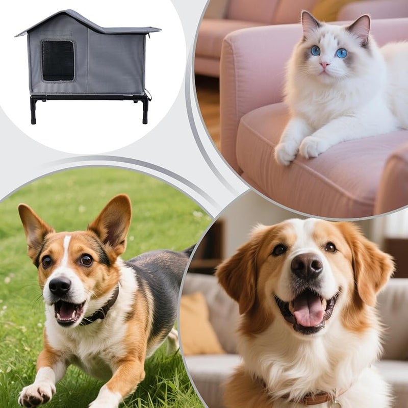 Insulated Waterproof Outdoor Cat House for Winter Garden Patio Backyard Shelter - Image 3