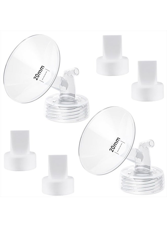 IVARONAL 20mm Flange and Duckbill Valve Compatible with Spectra S1 Spectra S2 Spectra9 Plus Synergy Gold Breast Pump, Spectra Pump Parts S2 Parts S2 Accessories Replacement - Image 1