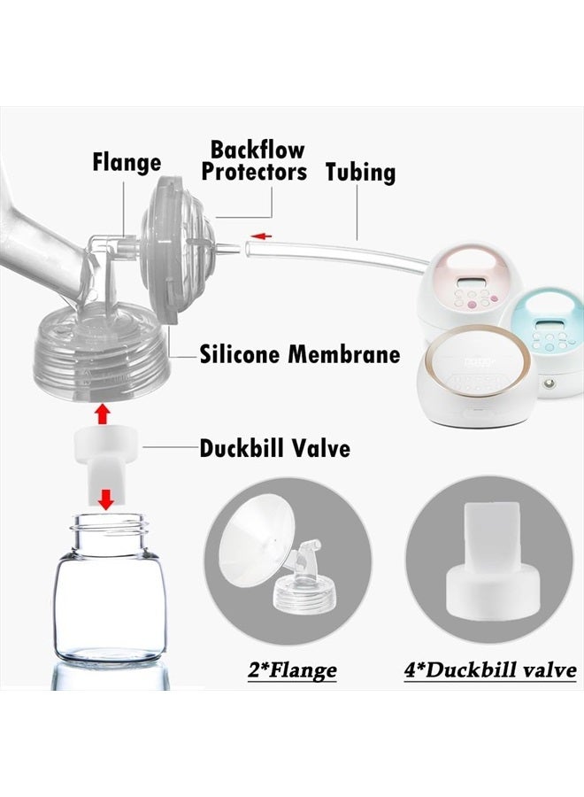 IVARONAL 20mm Flange and Duckbill Valve Compatible with Spectra S1 Spectra S2 Spectra9 Plus Synergy Gold Breast Pump, Spectra Pump Parts S2 Parts S2 Accessories Replacement - Image 4