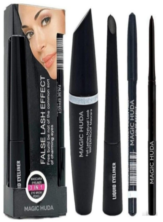 MagicHuda Magic Huda 3in1 Eyeliner, Mascara & Eyebrow Pencil & kajal. - Image 1