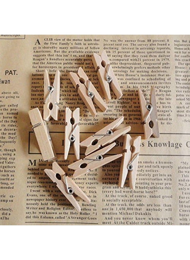 جيجاكرافت مشابك غسيل من jijAcraft، 100 قطعة، مشابك غسيل خشبية شديدة التحمل مقاس 1.4 بوصة مع خيوط الجوت بطول 328 قدمًا، مشابك صور صغيرة لتعليق الصور والملابس والحرف اليدوية والفنون في الهواء الطلق وفي الأماكن المغلقة - Image 4