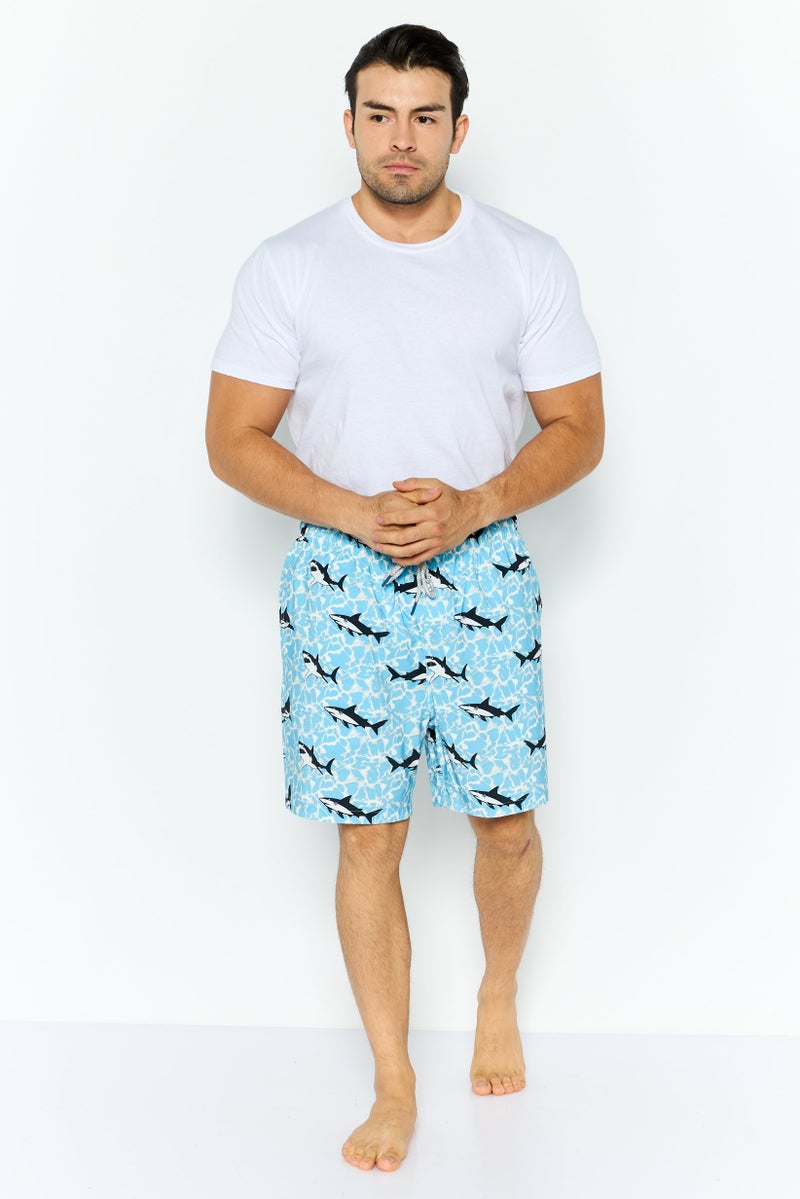 Rainforest Men Drawstring Allover Printed Board Shorts, Multicolor - Image 2