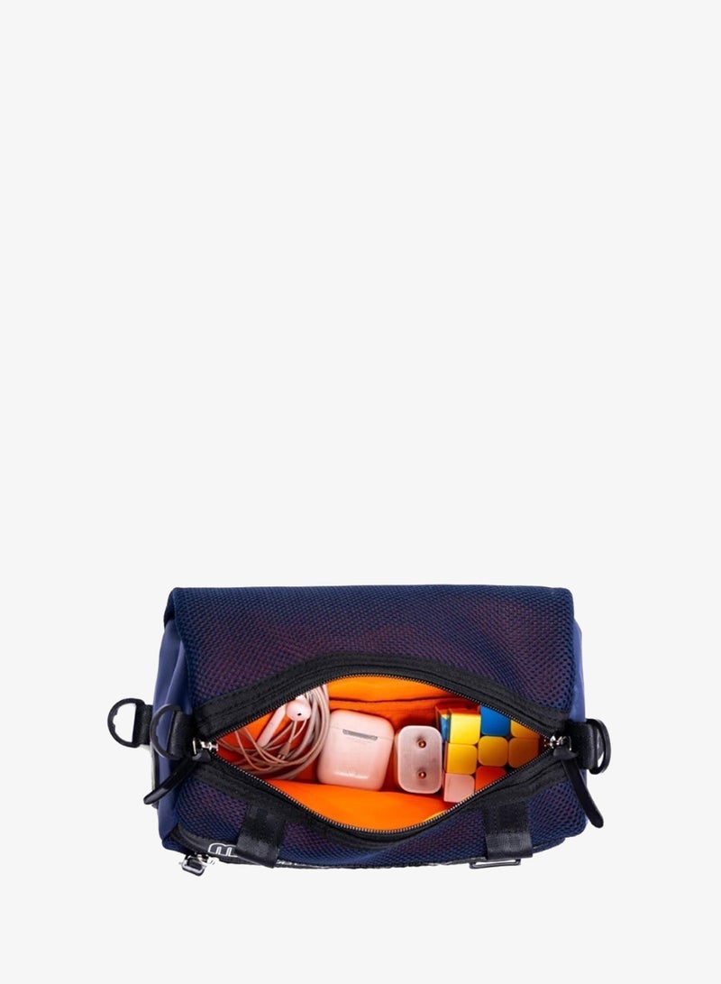 Monkey Troopers Webster Barrel Crossbody Shoulder Sling Bag with Adjustable Strap Compact Chest Side Bag for Travel Walking Commuting Everyday Use Navy Blue - Image 4