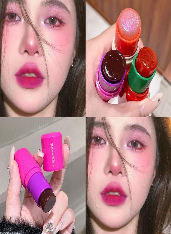 CAPPUVINI Jelly Warm Blush Stick | | Buildable Tint Blusher for Cheeks and Lips | Natural Rosy Glow | Perfect Rose Pink Color Available in 3 Soft Pastel Shades | Long-Lasting Creamy, Blendable Texture | Easy-to-Apply Stick (03#SHADE, 8g) - Image 4