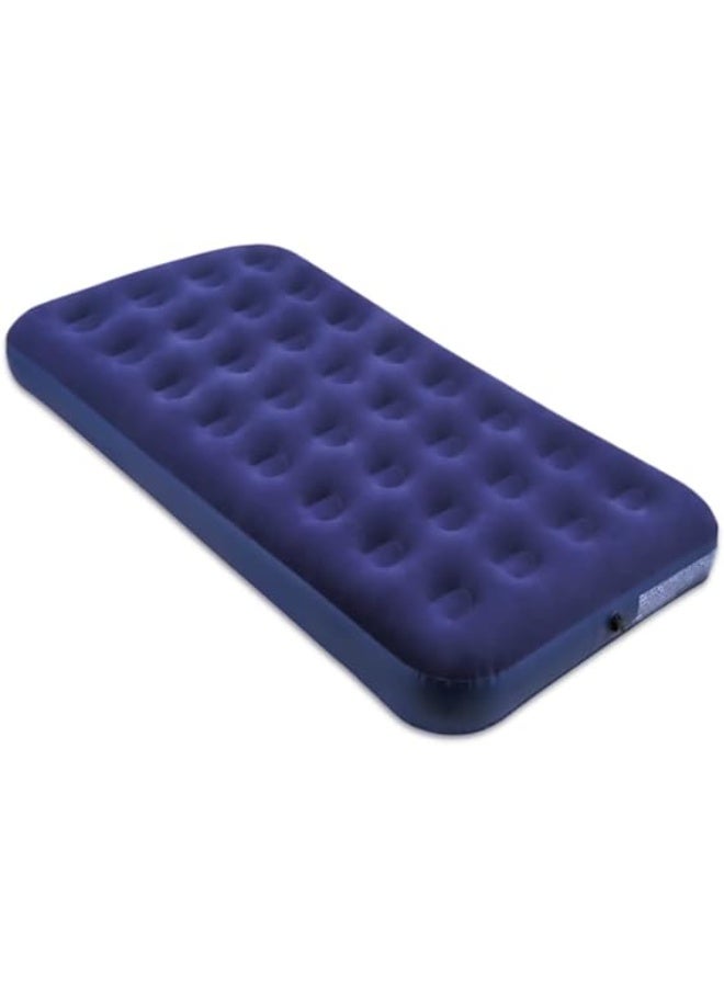 Twin Size Air Mattress Single Air Bed - Foldable Blow Up Mattresses with Flocked top - Portable Inflatable Beds with Patch Kit for Backpacking Tent Camping/Home/Traveling (75"*39") - Image 1