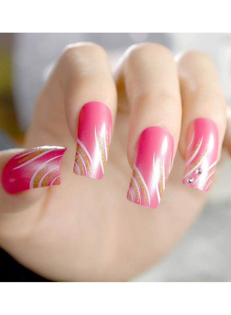 ORiTi أطراف أظافر أظافر صناعية طبيعية، ضغط فيوجول على الأظافر 500 قطعة أكريليك صناعي - Image 5