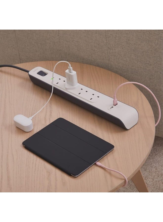 belkin Belkin 4 Way Surge Protection Strip 2 Meter With 2 X 2.4Amp USB Charging  - Image 3