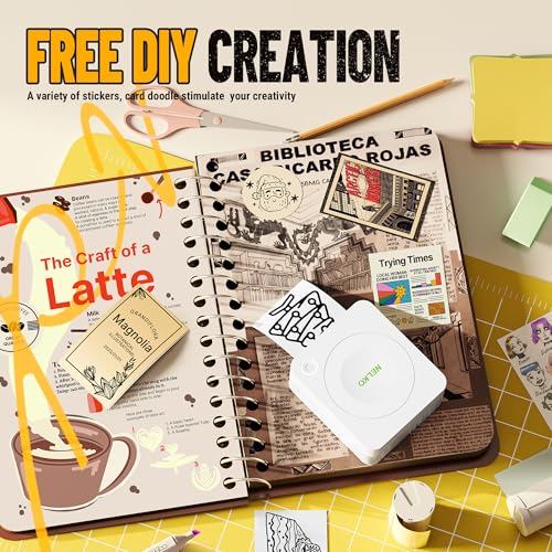 Nelko Sticker Printer, PM230 Print Pod Mini Bluetooth Portabel Sticker Maker with 3 Rolls Paper, Print Pods Mini Printer with Multiple Templates for Phone & Tablet，for School Office Home, White - Image 4