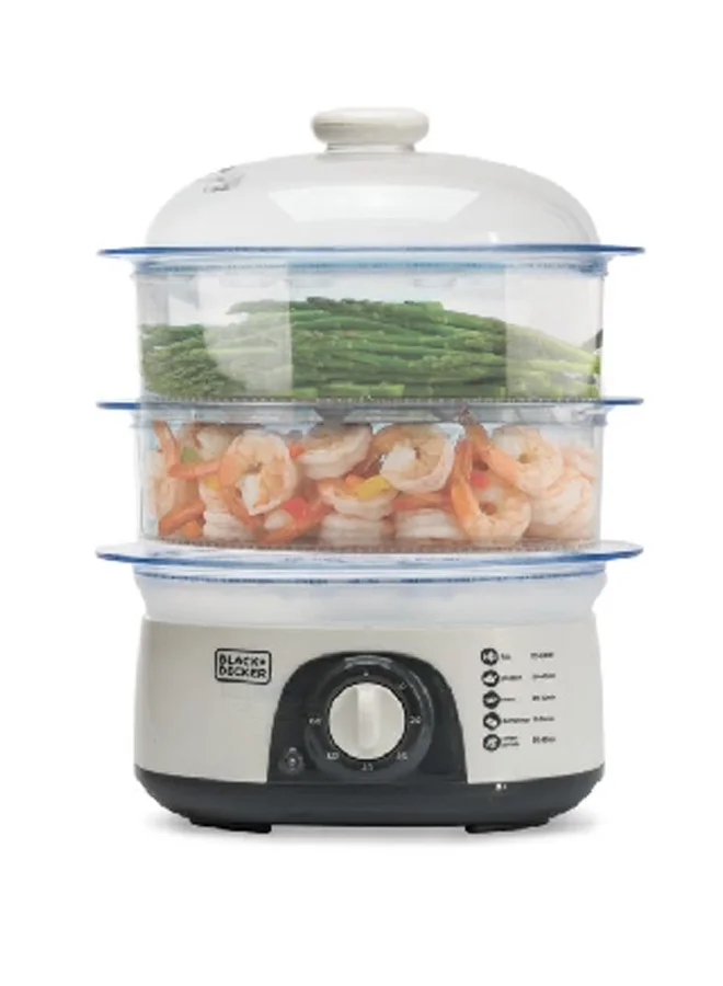 BLACK+DECKER 775W 3-Tier Dishwasher Safe Food Steamer Multicolor 10 L HS6000-B5