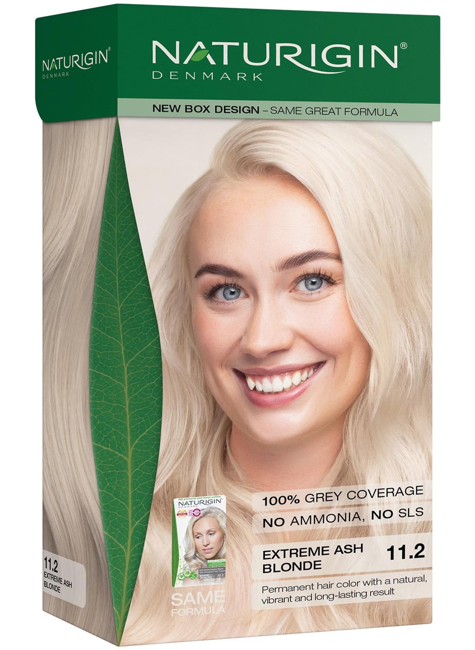 NATURIGIN - Naturigin Permanent Hair Dye, 11.2 Extreme Ash Blonde, Ammonia and Paraben Free, up to 100% Gray Hair Coverage, Long Lasting, Vegan, Cruelty-Free (Packaging may vary) - Image 1