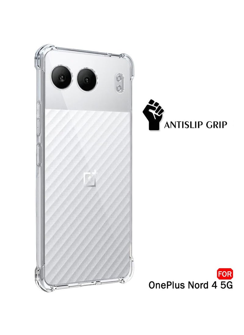 Generic - Case for Oneplus Nord 4 5G Clear Transparent Case Soft Flexible Silicone TPU Back Cover Shockproof Case with Reinforced Bumper Corner for 1 + Nord 4 - Image 1