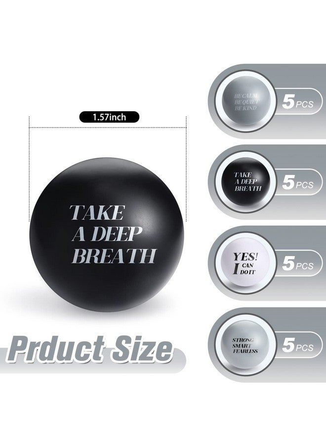 Zomiboo 20 Pieces Motivational Stress Balls Foam Balls Quote Stress Relief Ball Pack Inspirational Anxiety Relief Balls Hand Exercise Small Balls For Kids Students Relieve Motivating Encouraging Adult - Image 2