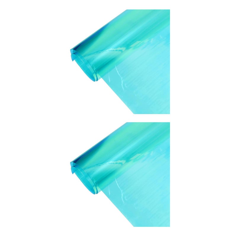 2 Sheets of Iridescence Film Fabric Iridescent Sheet DIY Fabric Material Colored PVC Fabric - Image 2