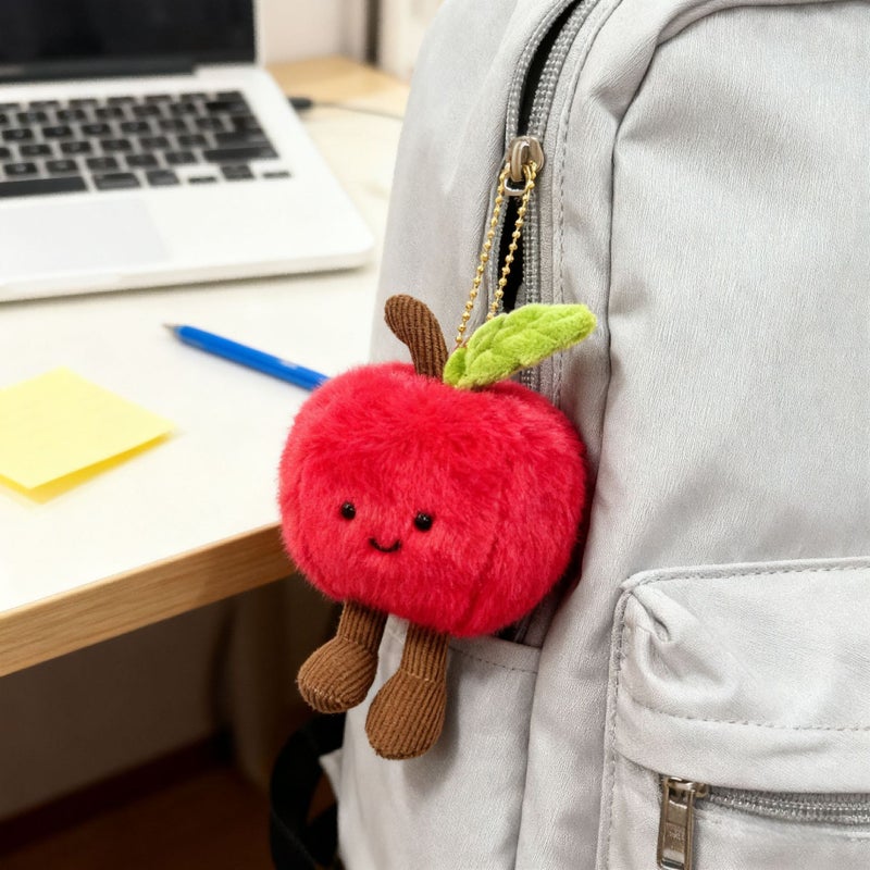 Creative Fruit Series Plush Apple Keychain Doll - Image 4