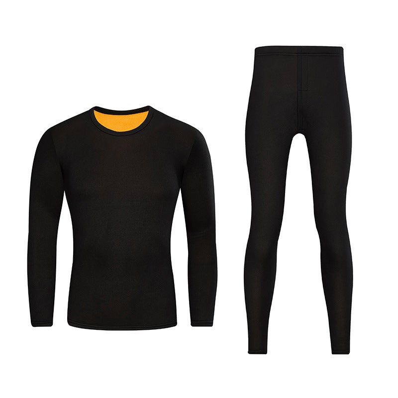 2020 New Style Underwear Men'S And Women'S Fleece-Lined Thickened Thermal Underwear Set Autumn Clothes And Pants Large Size Couple'S Casual Pajamas - Image 2