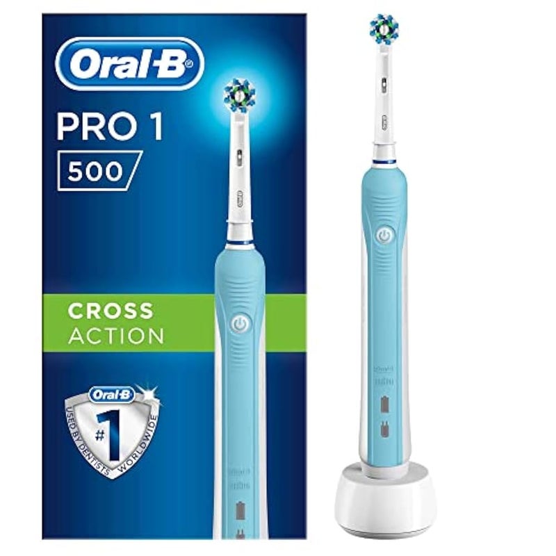 Oral-B Pro 500 Crossaction Electric Rechargeable Toothbrush Powered by Braun - Image 1