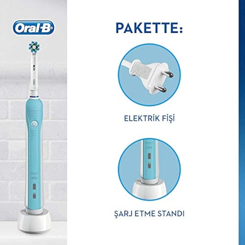 Oral-B Pro 500 Crossaction Electric Rechargeable Toothbrush Powered by Braun - Image 2