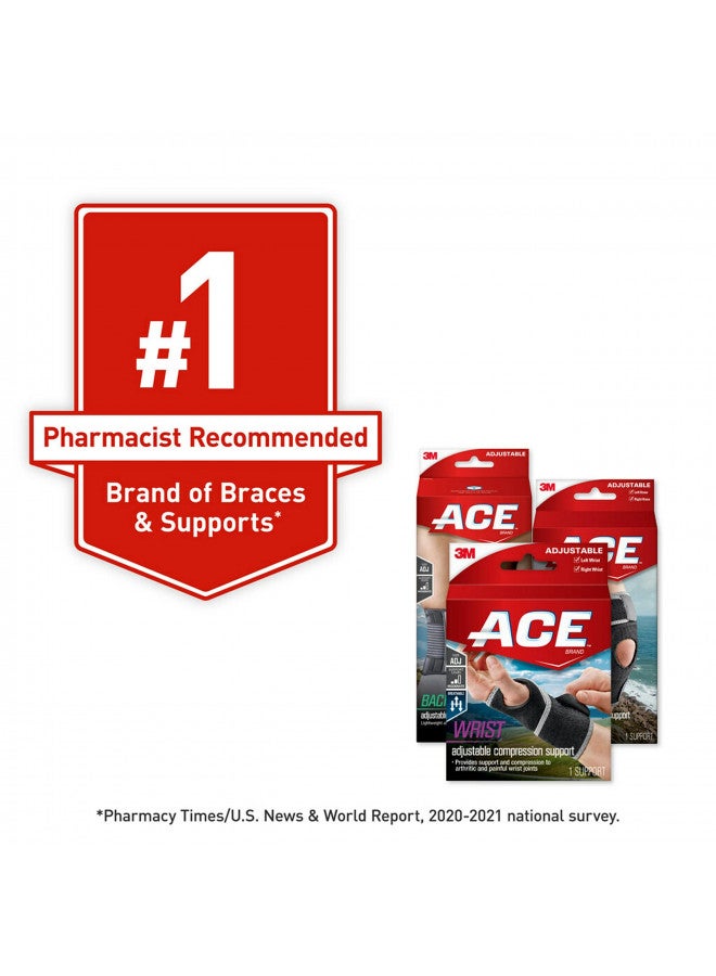 ACE Compression Knee Brace w/Side Stabilizers, Support Injured Knee With Mild Compression. Breathable Properties Let Sweat Escape, Small, White/Gray - Image 2