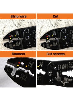 KSEIBI Crimping Plier, End Multi-Purpose Electricians Pliers Finish, High Quality Tool Steel, Cutter, Crimps Insulated and Non-Insulated Electrical Stripping for Automotive Repair, Industrial Applications.  - Image 5