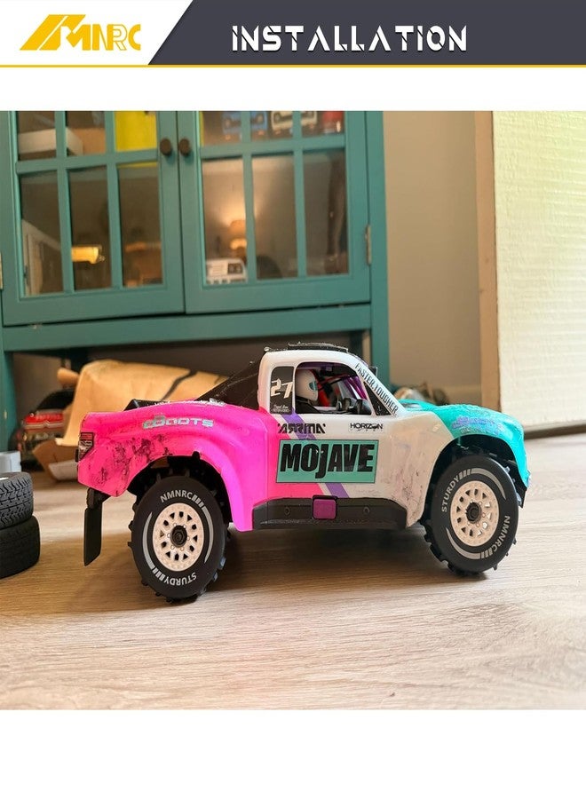 NMNRC Pre-glued Paddle Wheel and Tire Beach Sand Snow Desert for Arrma 1/16 Mojave Grom RTR Upgrades Part Red - Image 3