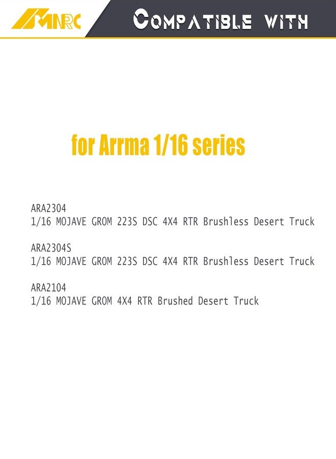 NMNRC Pre-glued Paddle Wheel and Tire Beach Sand Snow Desert for Arrma 1/16 Mojave Grom RTR Upgrades Part Red - Image 2