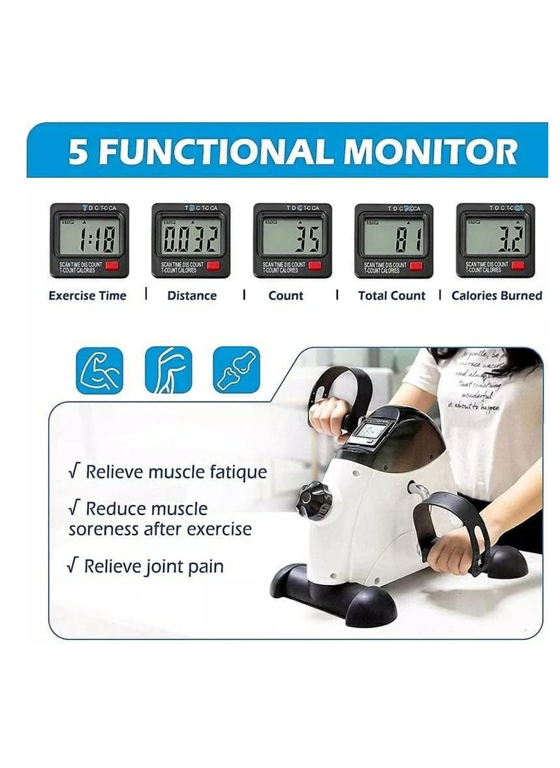 SportQ Mini Exercise Bike,Under Desk Bike Exercise Pedal Portable Exercise Bike for Foot and Arm Rotation Mini Magnetic Training Bike with Digital Display  - Image 5