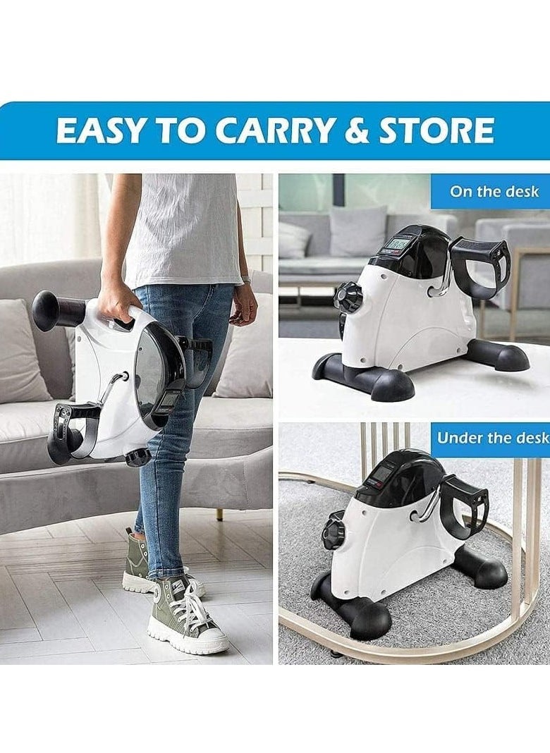 SportQ - Mini Exercise Bike,Under Desk Bike Exercise Pedal Portable Exercise Bike for Foot and Arm Rotation Mini Magnetic Training Bike with Digital Display - Image 1