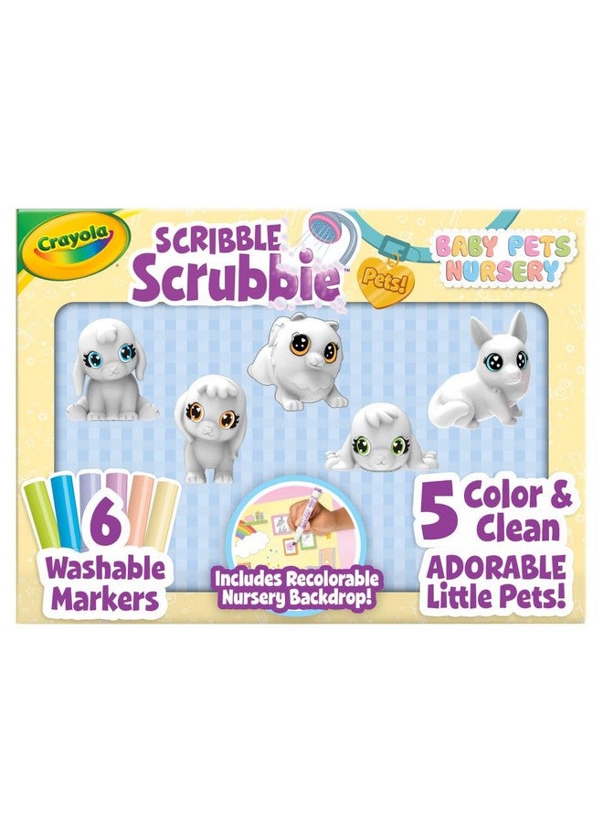 Crayola Scribble Scrubbie Baby Pets Nursery, Baby Animal Toys for Toddlers & Kids, Gift for Girls & Boys, Ages 3, 4, 5 - Image 1