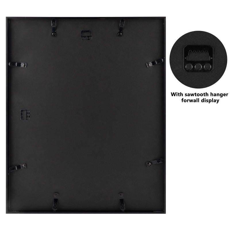 Frametory, 16x20 Metal Picture Frame with Mat for 11x14 Picture & Real Glass, Aluminum Photo Frame Collection (Black, 1 Pack) - Image 5