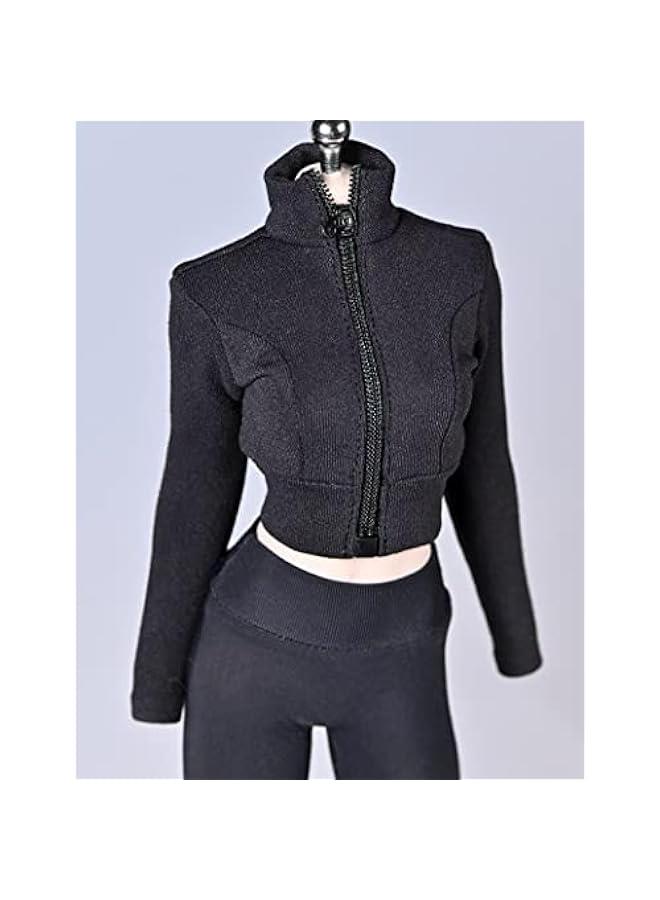 1/6 Scale Coat Outfit Costume for 12 inch Female Seamless Action Figure Phicen/TBLeague DY07 Black  - Image 2