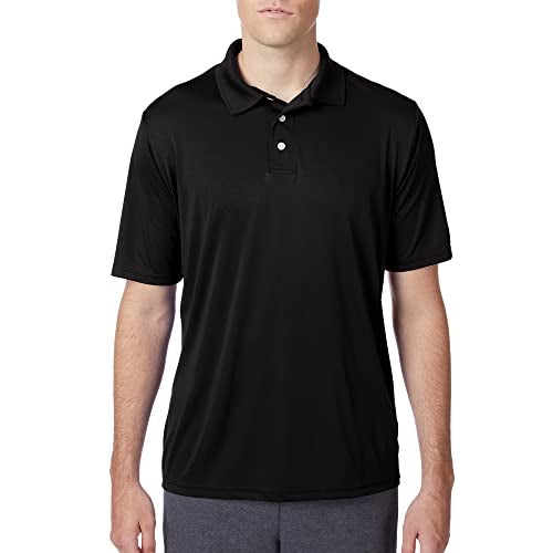 Hanes Sport Mens Cool DRI Mens Performance PoloBlackSmall - Image 1