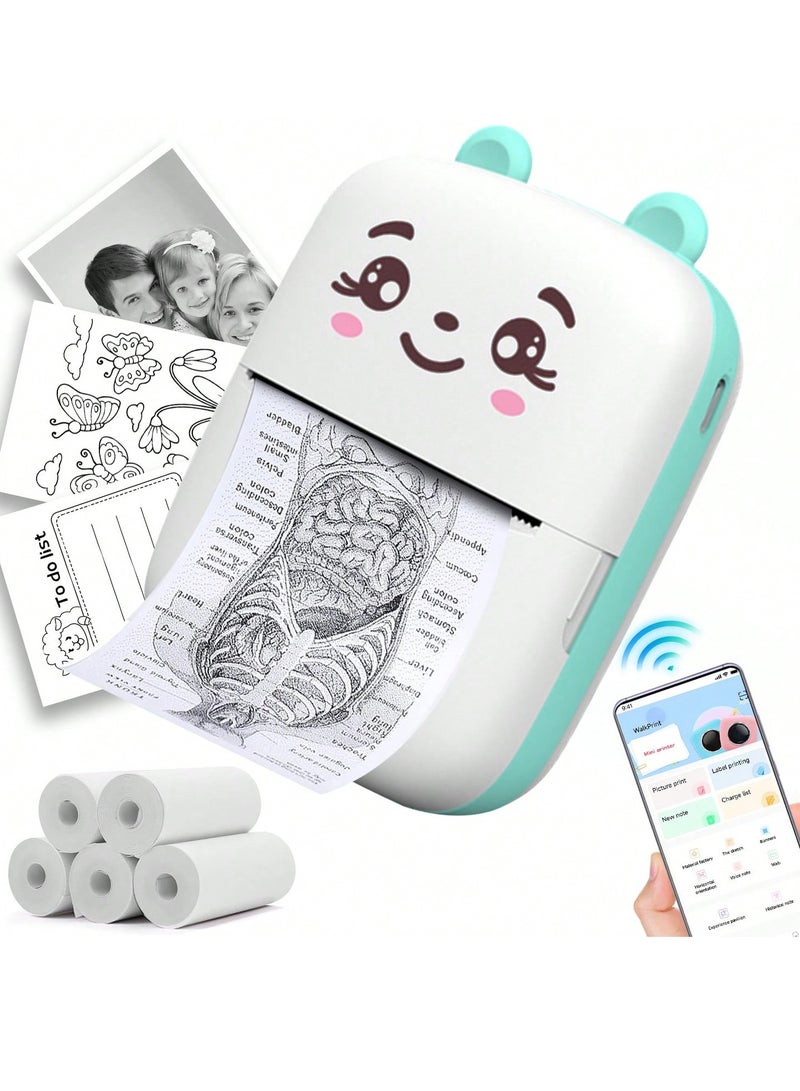 Mini Photo Printer, Portable Thermal Printer For Android Or IOS APP, Inkless Printer Gift For Kids, Friends, Used In Home, Office, Study, Work List Pri Eid Al-Adha Mubarak - Image 2