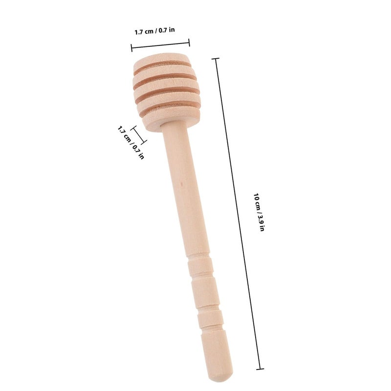 10Pcs Wooden Honey Dipper Sticks Portable Stirrers for Tea Coffee Jam Kitchen Home Use - Image 3