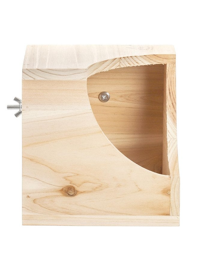 Yesland Yesland Wood Chinchilla House, Natural Square Small Animal Hideout Hut for Chinchilla, Squirrel, Sugar Gliders in Cage - 6.5 X 6.5 X 6.5 Inches - Image 3