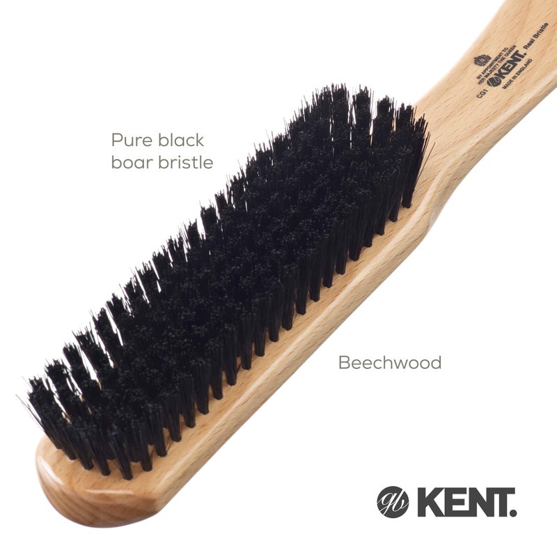 KENT KENT CG1 Handcrafted Cherrywood 100% Natural Black Bristle Clothes Brush and Lint Remover for Cashmere, Wool, and Silk - Sweater Fuzz Remover, Suede Brush, and Lint Brush for Pet Hair  - Image 5