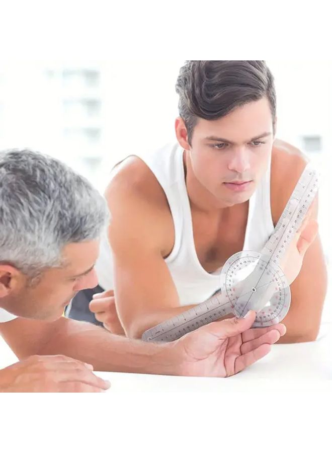 قطعة واحدة من منقلة العظام الشفافة مقاس 12 بوصة، مسطرة قياس زوايا 360 درجة - Image 3