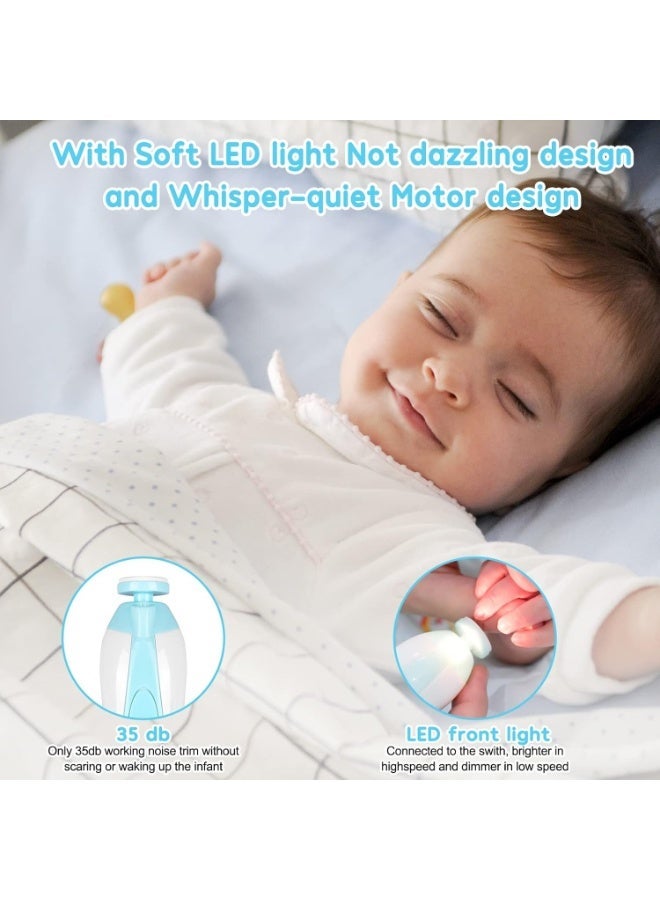 UBEdge Baby Electric Nail Trimmer Kit – Infant Nail Clipper & File Set with LED Light, Multiple Sanding Pads for Newborn, Toddler & Adult Nail Care - Image 4