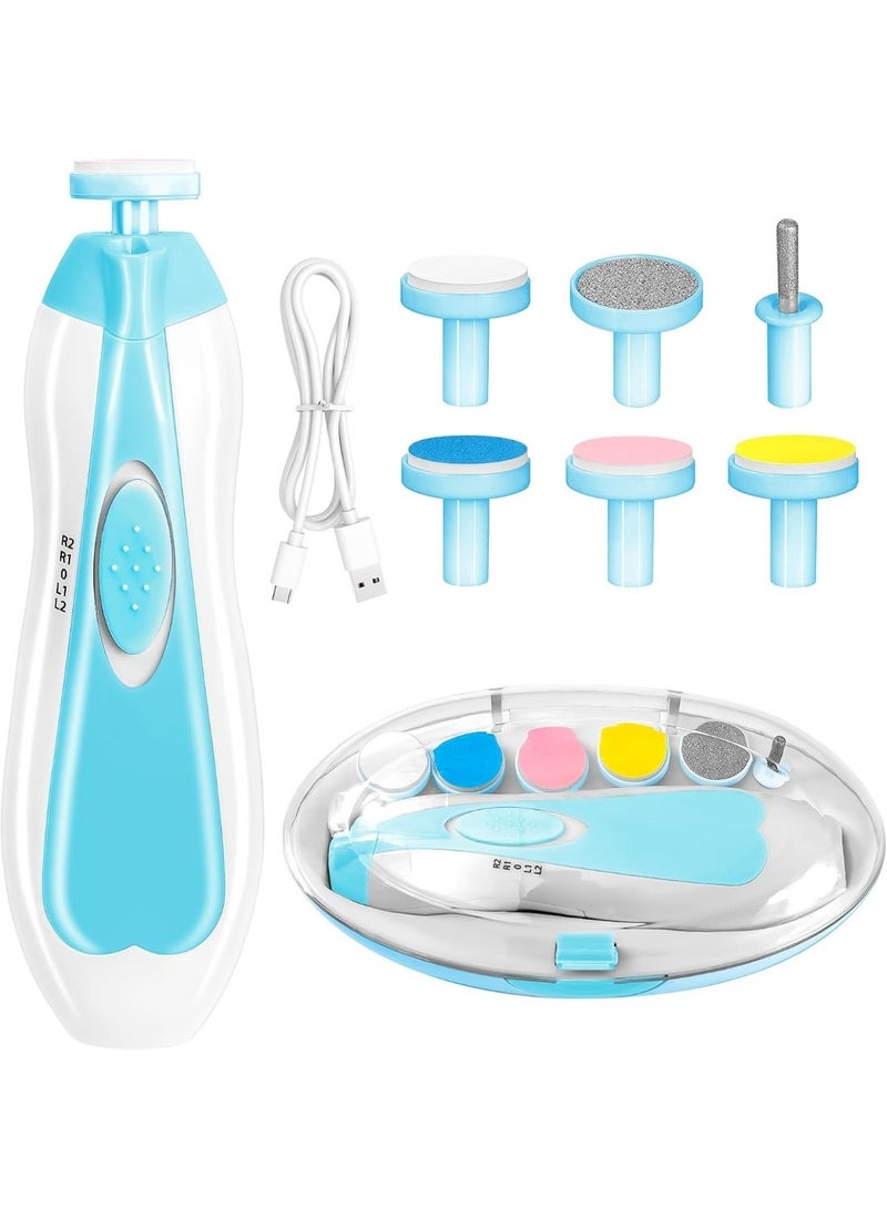 UBEdge Baby Electric Nail Trimmer Kit – Infant Nail Clipper & File Set with LED Light, Multiple Sanding Pads for Newborn, Toddler & Adult Nail Care - Image 1
