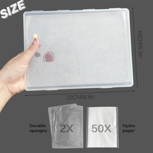 Kreapa Stay Wet Palette for Acrylic Painting, Wet Pallets for Painting Miniatures Include Wet Pallete Tray, 2 Pcs Sponges and 100 Pcs Hydro Paper to Keep Paint Stay Wet - Image 2