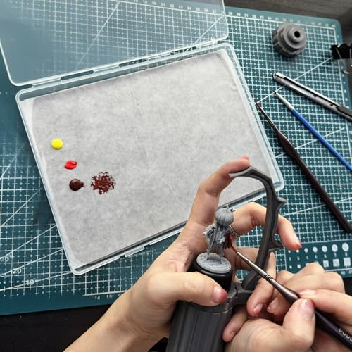 Kreapa Stay Wet Palette for Acrylic Painting, Wet Pallets for Painting Miniatures Include Wet Pallete Tray, 2 Pcs Sponges and 100 Pcs Hydro Paper to Keep Paint Stay Wet - Image 5