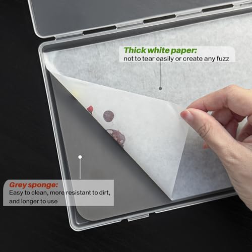 Kreapa Stay Wet Palette for Acrylic Painting, Wet Pallets for Painting Miniatures Include Wet Pallete Tray, 2 Pcs Sponges and 100 Pcs Hydro Paper to Keep Paint Stay Wet - Image 4