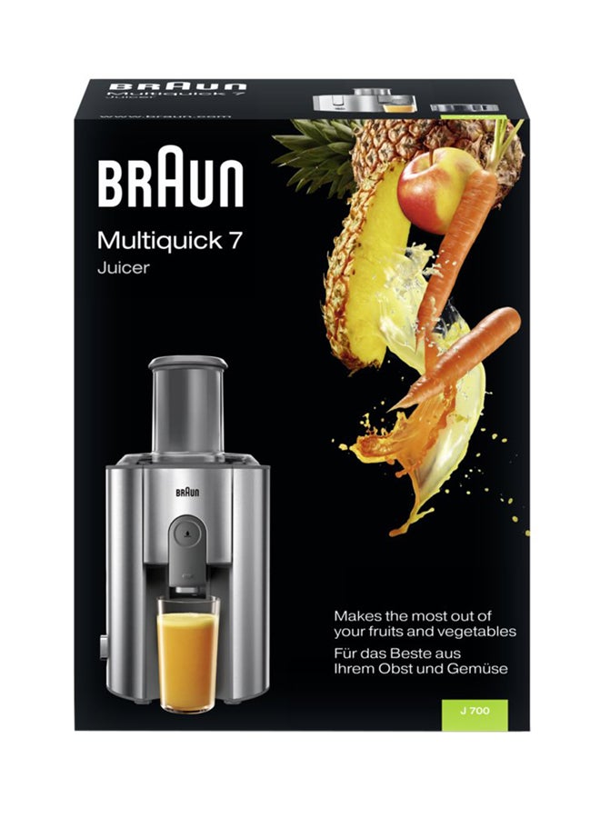 BRAUN Identity Collection Spin Juicer 1000W 2 L 1000 W J 700 Grey - Image 4