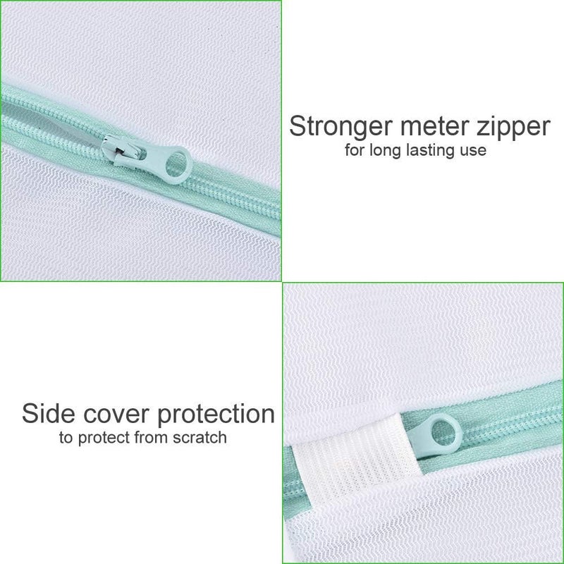 OTraki Mesh Laundry Bag for Delicates 2 Pack Garment Wash Bag 24 x 32 inch Zippered Large Washing Machine Bags for Sweater Dirty Clothes Washer Dryer Net Protector Travel College Dorm Organizer - Image 3