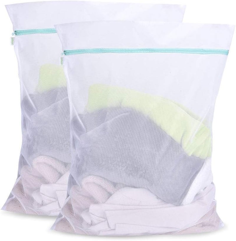 OTraki Mesh Laundry Bag for Delicates 2 Pack Garment Wash Bag 24 x 32 inch Zippered Large Washing Machine Bags for Sweater Dirty Clothes Washer Dryer Net Protector Travel College Dorm Organizer - Image 1