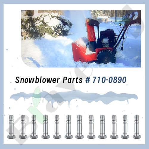Braveboy 12 Pack 710-0890 Shear Pins With Nuts Compatible with MTD Craftsman Cub Cadet Troy Bilt Snowblower 910-0890A 7100890 9100890 - 710-0890A Shear Bolt 5/16-18 x 1.5, Fits Two-Stage Snow(2004 & Prior) - Image 5