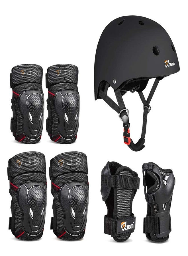 JBM Adult & Kid Skating Protective Gear Set Sktaeboard Helmet Knee and Elbow Pads with Wrist Guards for Inline Roller Skating, Scooter, Skateboarding - Image 1