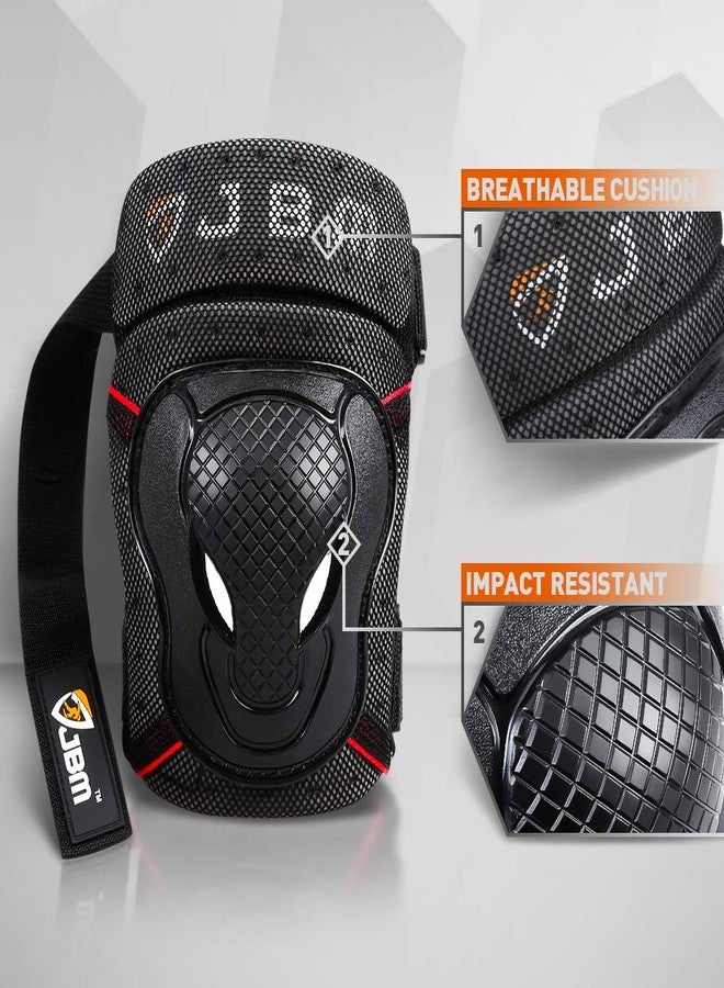 JBM Adult & Kid Skating Protective Gear Set Sktaeboard Helmet Knee and Elbow Pads with Wrist Guards for Inline Roller Skating, Scooter, Skateboarding - Image 4